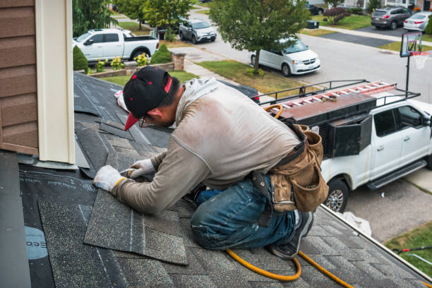 Professional Roofing technician working in Hanley Falls, MN